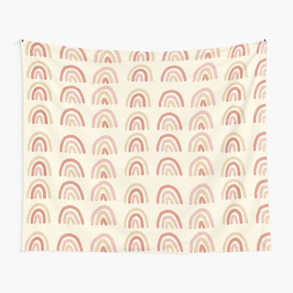 boho pastel rainbow graphics Tapestry