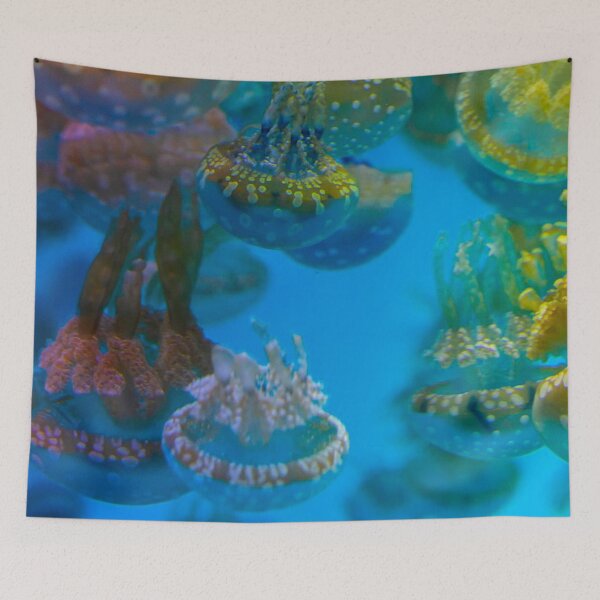 Item preview, Cute Underwater Blue Jellyfish designed and sold by aprilfrosbury.