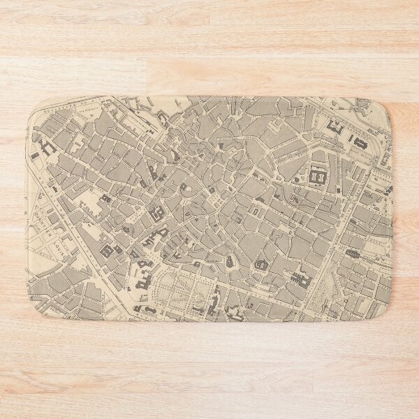 Item preview, Vintage Map of Brussels Belgium (1851) designed and sold by BravuraMedia.