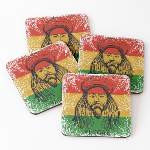 Item preview, Reggae Man With Long Rasta Hair In Red, Yellow, and Green Colors designed and sold by OfferHeat.