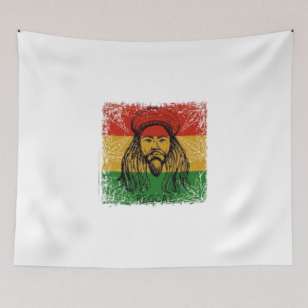 Item preview, Reggae Man With Long Rasta Hair In Red, Yellow, and Green Colors designed and sold by OfferHeat.