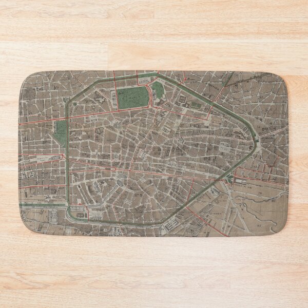 Item preview, Vintage Map of Brussels Belgium (1876) designed and sold by BravuraMedia.
