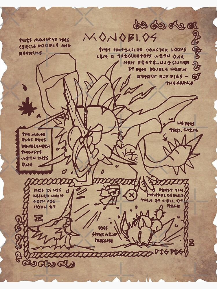 Disover Monster Hunter - Monoblos Page Premium Matte Vertical Poster