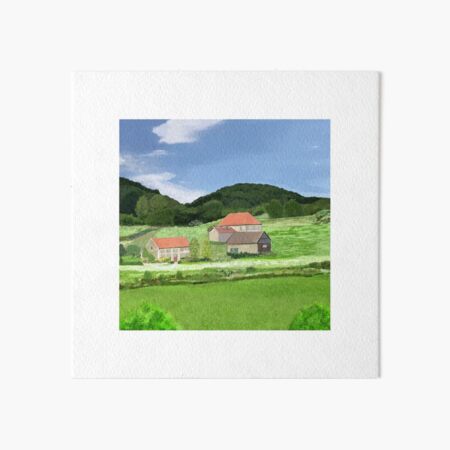 Family Farm Art Board Print