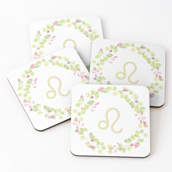 Item preview, Leo Zodiac Sign Floral Wreath designed and sold by MugsMe.
