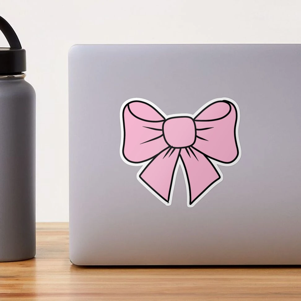 Pink bow Sticker for Sale by Ben-solo-21