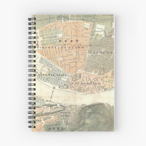 Item preview, Vintage Map of Budapest Hungary (1850) designed and sold by BravuraMedia.