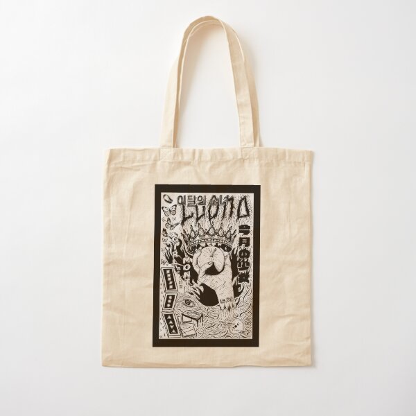 LOONA Black and White Cotton Tote Bag