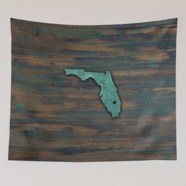 Item preview, Rustic Teal Florida Shape designed and sold by Jared Davies.