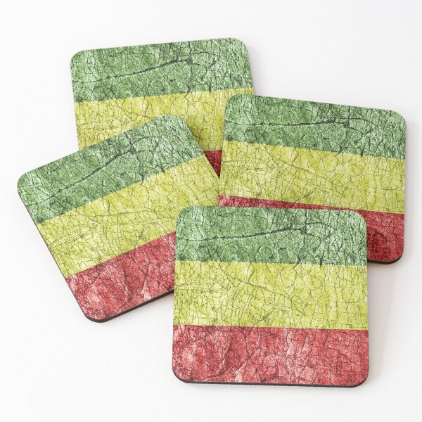 Item preview, Jamaican Colored Flag in Cracked Wood designed and sold by OfferHeat.