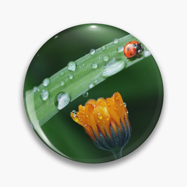 Item preview, Green leaf with a flower and ladybug. redecorate, refurbish, Bird, nature designed and sold by jayne0524.