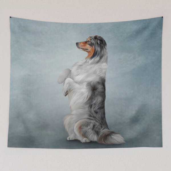 Item preview, Drawing Australian Shepherd dog designed and sold by bonidog.