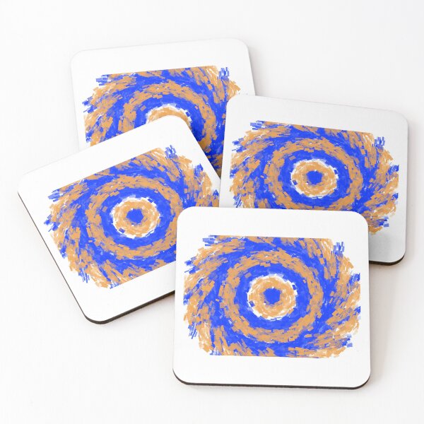 Item preview, Orange and blue abstract circle designed and sold by Abstractlara.
