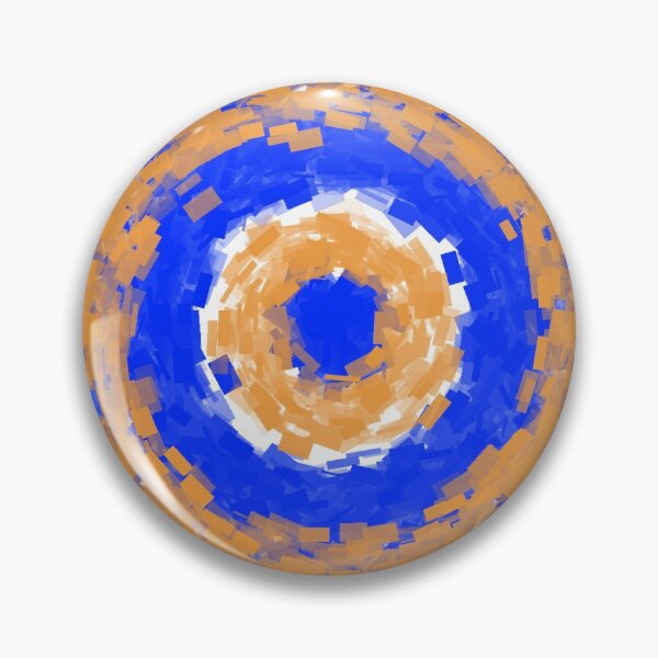 Item preview, Orange and blue abstract circle designed and sold by Abstractlara.