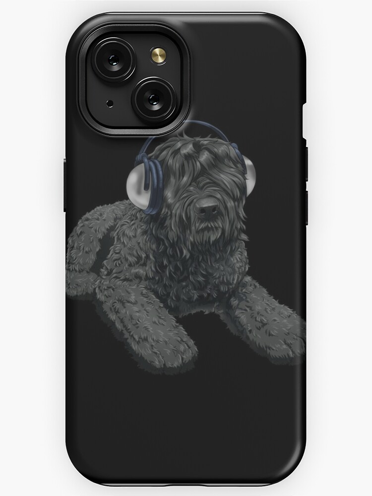 Black Russian Terrier Dog headphones iPhone Caseundefined by alwe-designs