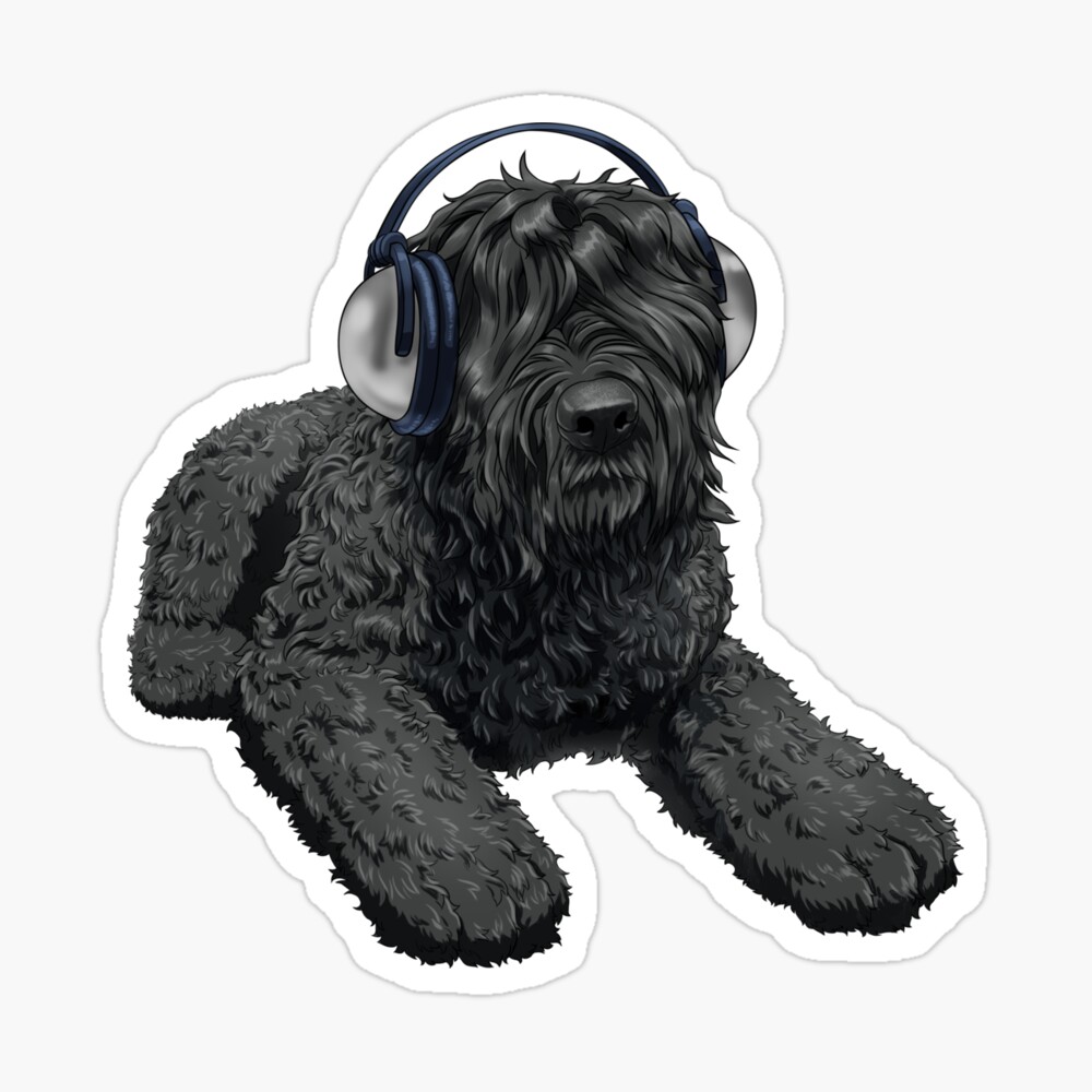 Black Russian Terrier Dog headphones iPhone Caseundefined by alwe-designs