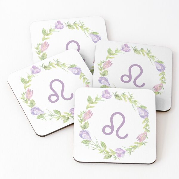 Item preview, Leo Zodiac Purple Flower Wreath designed and sold by MugsMe.