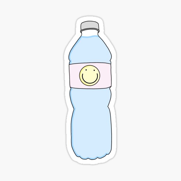 Smiley face water bottle  Sticker for Sale by lexivarga