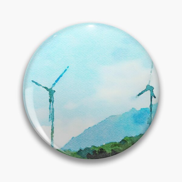 Item preview, Abruzzo landscape mountain with wind turbines from train window designed and sold by Giuseppe Cocco.