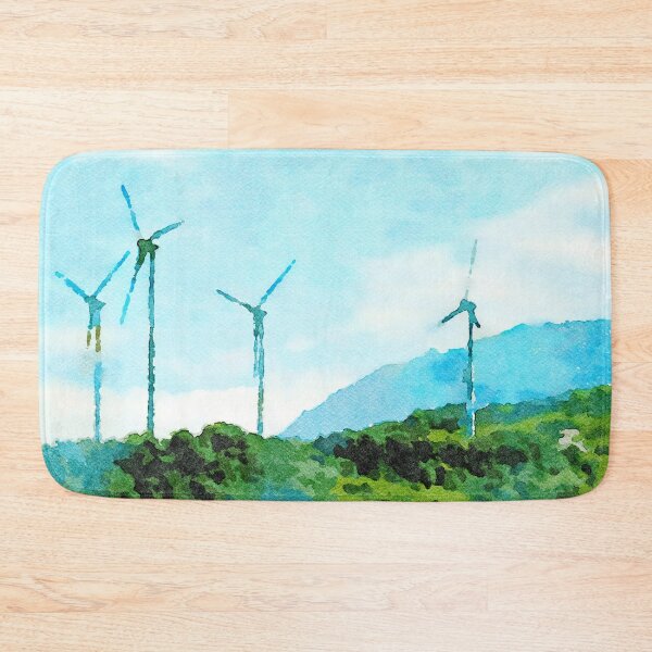 Item preview, Abruzzo landscape mountain with wind turbines from train window designed and sold by Giuseppe Cocco.