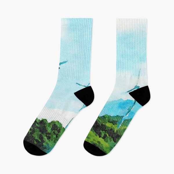 Item preview, Abruzzo landscape mountain with wind turbines from train window designed and sold by Giuseppe Cocco.
