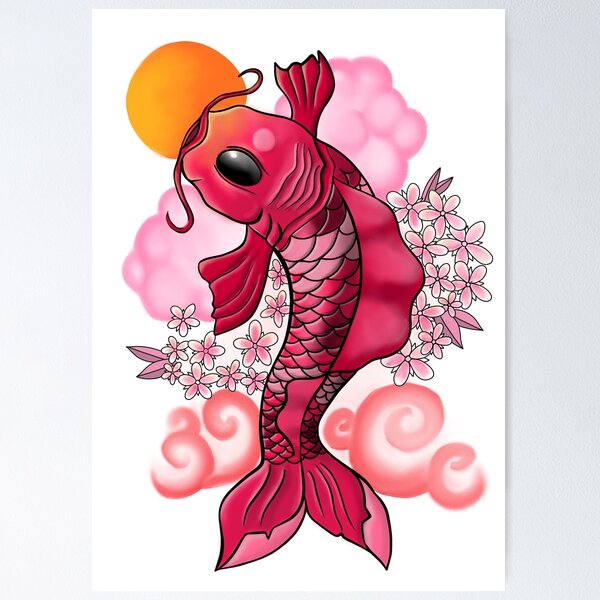 Amazon.com : Oottati 6 Pieces Small Cute Kids Women Wrist Hand Neck Red  Pisces Goldfish Koi Carp Temporary Tattoo : Beauty & Personal Care