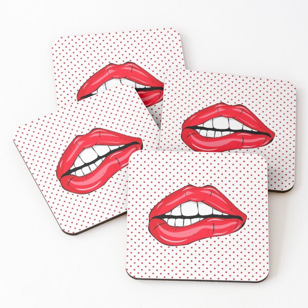 Item preview, Hot Red Lips With White Teeth Biting Bottom Lip designed and sold by OfferHeat.