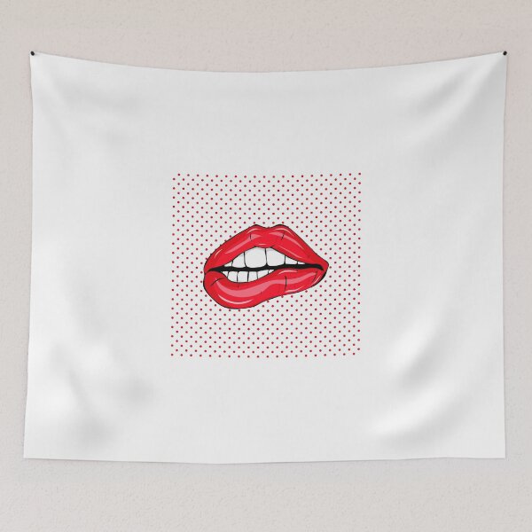 Item preview, Hot Red Lips With White Teeth Biting Bottom Lip designed and sold by OfferHeat.