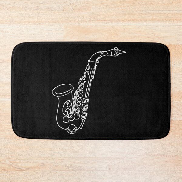 Item preview, Saxophone badge white lines designed and sold by cu-b3.