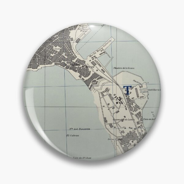 Item preview, Vintage Map of Cadiz Spain (1943) designed and sold by BravuraMedia.