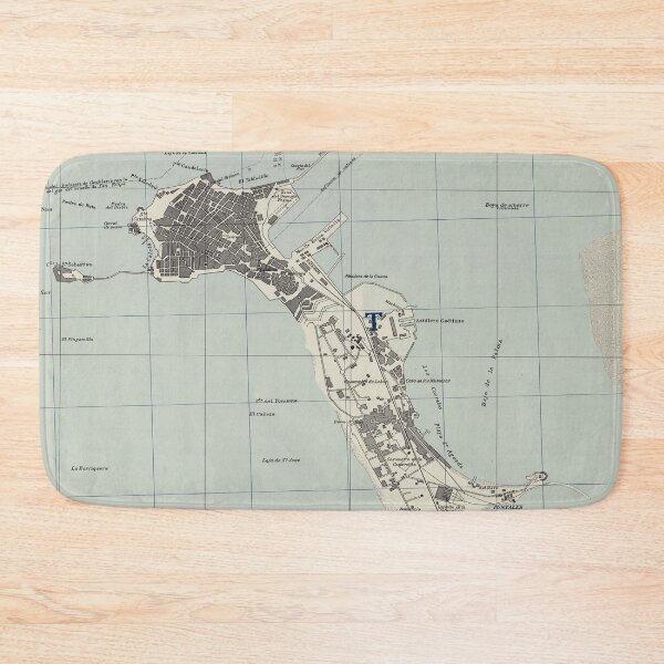 Item preview, Vintage Map of Cadiz Spain (1943) designed and sold by BravuraMedia.