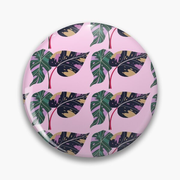 Item preview, Pink Green And Black Tropical Leaves Design designed and sold by Easy Breezy.