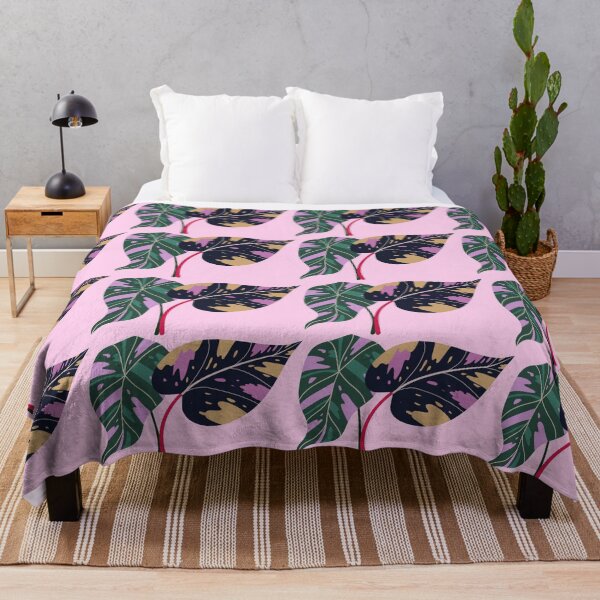 Item preview, Pink Green And Black Tropical Leaves Design  designed and sold by Easy Breezy.
