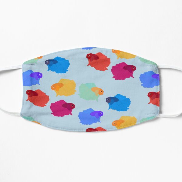 Colorful beta fish Flat Mask