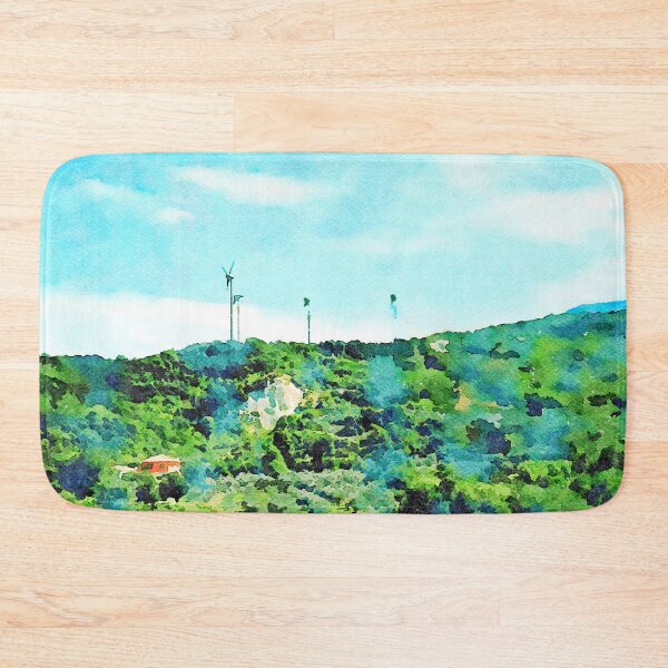 Item preview, Abruzzo landscape country with wind turbines from train window designed and sold by Giuseppe Cocco.