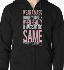 NateWantsToBattle - Mangled Zipped Hoodie