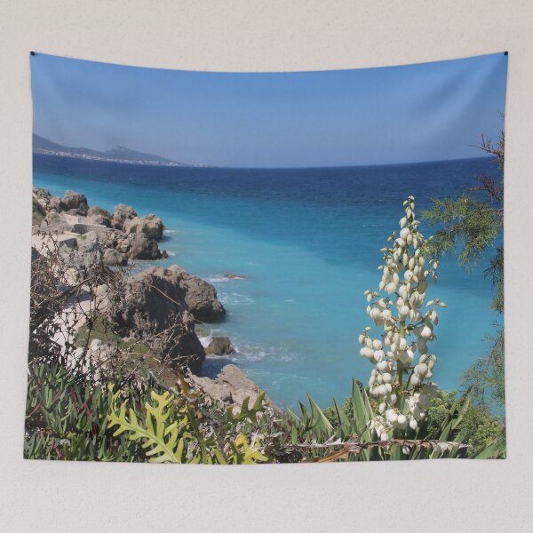 Item preview, Blue sea azure landscape photo designed and sold by yumania.