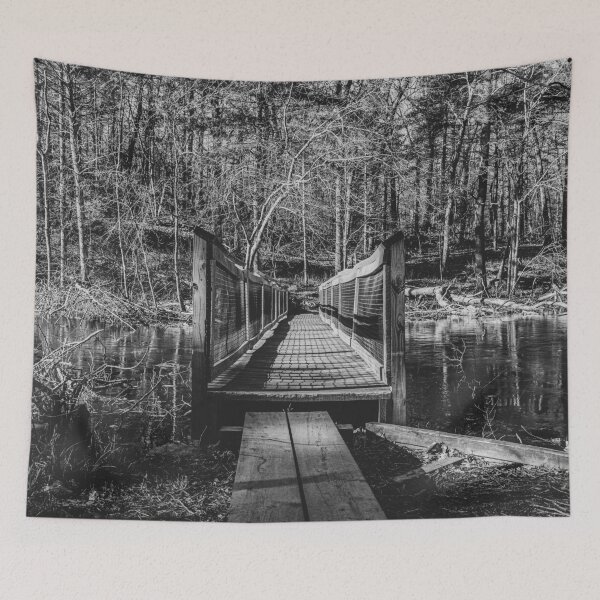 Item preview, Rocky Woods Bridge in Black and White designed and sold by Jesse Barnett.