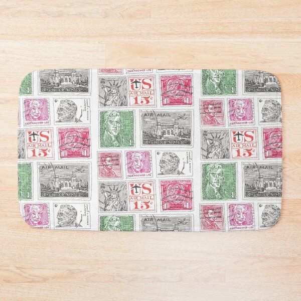 Item preview, American Stamps - pen and watercolour drawing / painting - travelling collection designed and sold by mari95santos.