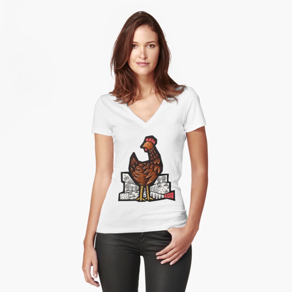Item preview, Fitted V-Neck T-Shirt designed and sold by MunaZuberi.