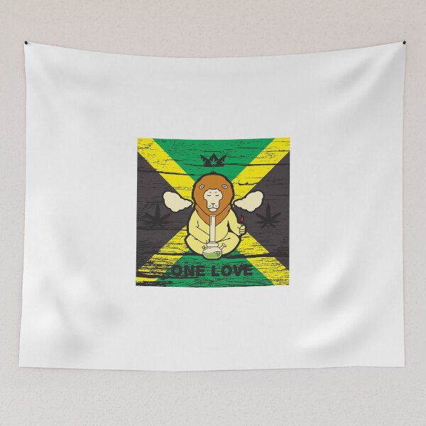 Item preview, Rasta Lion One Love With Smoke and Lighter designed and sold by OfferHeat.