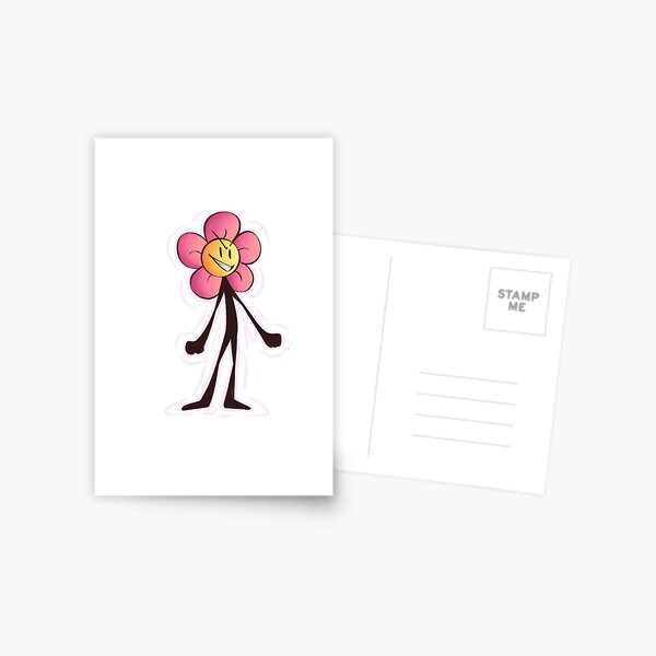 Battle For Bfdi Postcards Redbubble - bfdi flower roblox