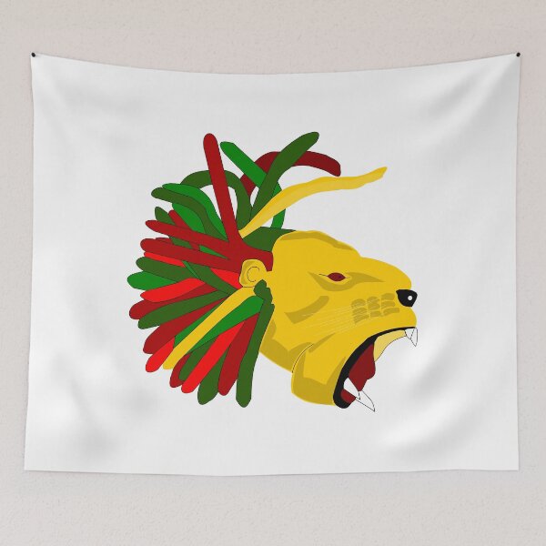 Item preview, Rasta Lion Roaring with Colorful Dreadlocks and Big Teeth designed and sold by OfferHeat.