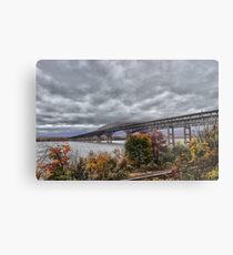 Newburgh / Beacon Bridge Before The Storm Metal Print