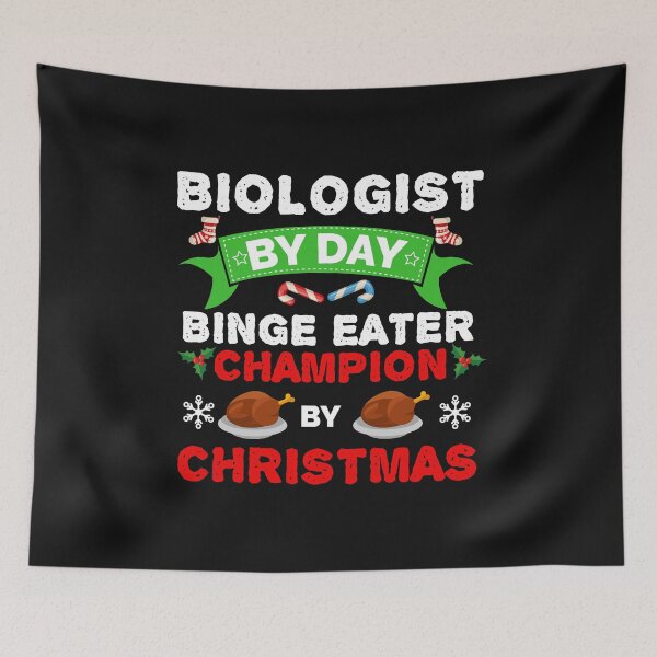 Item preview, Biologist by day Binge Eater by Christmas Xmas designed and sold by losttribe.
