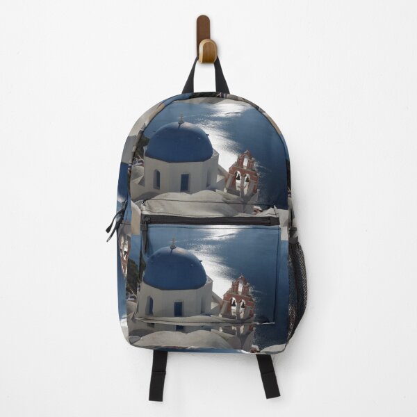 Item preview, Blue Domed Church in Oia, Santorini Greece designed and sold by Lucinda Walter.