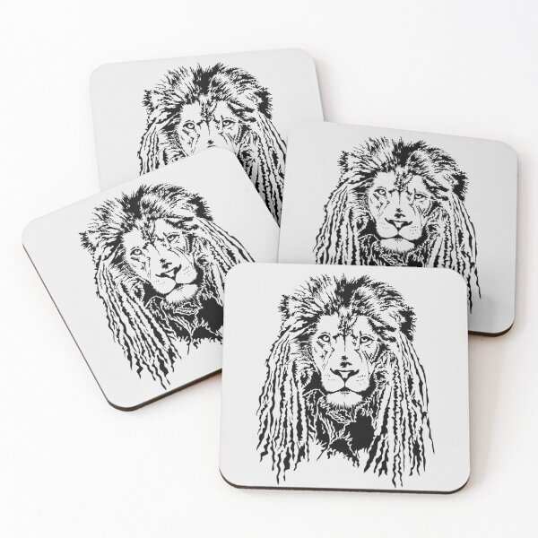 Item preview, Rasta Lion With Dreadlocks Staring in Black and White designed and sold by OfferHeat.