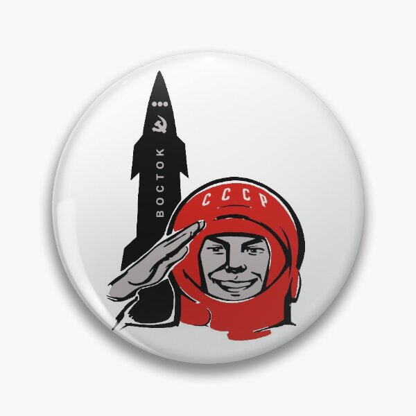 Item preview, Russian Space Propaganda Cosmonaut and Vostok Rocket designed and sold by CrystalCrush.