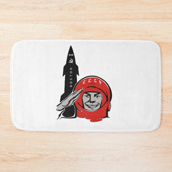 Item preview, Russian Space Propaganda Cosmonaut and Vostok Rocket designed and sold by CrystalCrush.