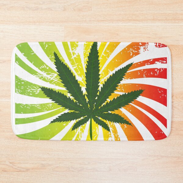 Item preview, Jamaican Art With Pot Leaf Centered and Swirled Colorful Background designed and sold by OfferHeat.